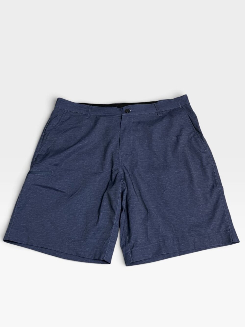 Hawke & Co Men Blue Performance Golf Shorts Size 36 Casual Walking Zip Pockets